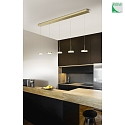 Fabas Luce pendant luminaire DUNK 5 flames IP20, brass dimmable