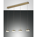 pendant luminaire DUNK 4 flames IP20, brass dimmable
