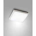 Fabas Luce DESDY LED Ceiling luminaire, IP54, aluminum, white, 24x24cm