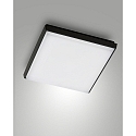 Luminaire de plafond DESDY 30 x 30CM carr�, r�sistant aux chocs, commutable IP54, noir 