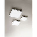 Fabas Luce Fabas Luce DESDY LED Ceiling luminaire, IP54, aluminum, white, 30x30cm