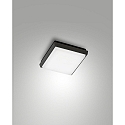 Luminaire de plafond DESDY 18 x 18CM carr�, r�sistant aux chocs, commutable IP54, noir 