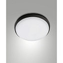 Luminaire de plafond OLLY � 30CM rond, r�sistant aux chocs, commutable IP54, noir 
