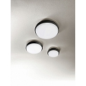 Fabas Luce LED Auendeckenleuchte OLLY, rund, IP54 IK10,  30cm, 30W 3000K 3210lm, Aluminium / PC, schwarz