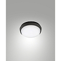 Luminaire de plafond OLLY � 17.5CM rond, r�sistant aux chocs, commutable IP54, noir 