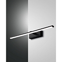 Luminaire mural NALA Bas, médium IP44, satiné, noir  gradable