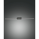 LED Bad-Wandleuchte / Spiegelleuchte NALA, IP44, 109.5cm, 20W 3000K 2460lm, schaltbar, schwarz