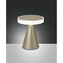 LED Tischleuchte NEUTRA, 20cm, 8W 3000K 720lm, Metall / Acryl, mit Touch-Dimmer, Gold edelmatt