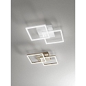 Fabas Luce Fabas Luce BARD LED Ceiling luminaire 45x45cm, gold matt