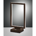 Lampada da tavolo BARD IP20, marrone arruginito, satinato dimmerabile