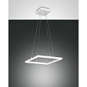 LED Pendant luminaire BARD, incl. Smartluce, 1x 39W, 3000K, 3510lm, IP20, white