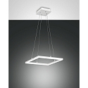 Luminaire  suspension BARD carr, dimmable IP20, satin, blanche gradable