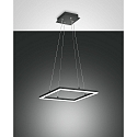 LED Pendant luminaire BARD, incl. Smartluce, 1x 39W, 3000K, 3510lm, IP20, anthracite