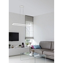 Fabas Luce Luminaire  suspension BARD angulaire, langue IP20, satin, blanche gradable