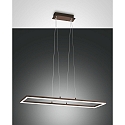 Luminaire  suspension BARD IP20, brun rouille, satin gradable