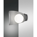 LED Wandleuchte ADRIA, 6W 3000K 540lm, Metall / geblasenes Glas, Silber