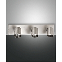Spot MODO 3 flammes, réglable GU10 IP20, aluminium brossé gradable