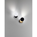 Fabas Luce Luminaire mural ARA rotatif, inclinable IP20, or, noir  gradable