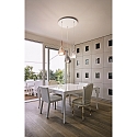 Fabas Luce Luci a sospesione LILA 3-Lampadine E27 IP20, Ambra, colori del fumo, trasparente, Bianco dimmerabile