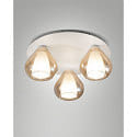 Luminaire de plafond LILA 3 flammes E14 IP20, gradable