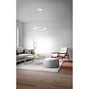 Luminaire à suspension GIOTTO 1 voie, contrôlable par la voix, Smartluce inclus IP20, satiné, blanche gradable