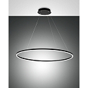 Luci a sospesione GIOTTO 1 elemento, controllabile con la voce, incluso Smartluce IP20, satinato, nero dimmerabile