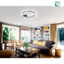 Fabas Luce LED Ceiling luminaire GIOTTO, 1x 36W, 3000K, 3240lm, IP20, black