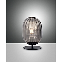 Lampe de table INFINITY avec interrupteur E27 IP20, couleurs fumée, noir