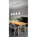 Fabas Luce Pendant luminaire MARINA, E27, 4x 40W, IP20, white