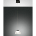 Luminaire à suspension ARABELLA court, contrôlable par la voix, Smartluce inclus IP20, noir, blanche gradable