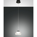 LED Pendant luminaire ARABELLA, 1x 8W, 3000K, 720lm, IP20, height 200cm max., white