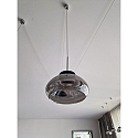 Fabas Luce Luminaire à suspension ARABELLA court, contrôlable par la voix, Smartluce inclus IP20, couleurs fumée, noir gradable Fabas Luce Luminaire à suspension ARABELLA court, contrôlable par la voix, Smartluce inclus IP20, couleurs fumée, noir gradable