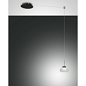 Luminaire à suspension ARABELLA langue, contrôlable par la voix, Smartluce inclus IP20, noir, blanche gradable