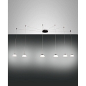 Luci a sospesione ARABELLA 6-Lampadine IP20, nero, bianco dimmerabile
