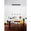 Fabas Luce Luminaire à suspension ARABELLA 4 flammes, rond, contrôlable par la voix, Smartluce inclus IP20, couleurs fumée Fabas Luce Luminaire à suspension ARABELLA 4 flammes, rond, contrôlable par la voix, Smartluce inclus IP20, couleurs fumée