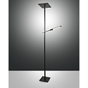 Piantana IDEAL con spot LED, dimmerabile IP20, Satinato, Nero dimmerabile