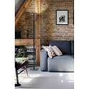 Fabas Luce floor lamp IDEAL IP20, satined, black dimmable