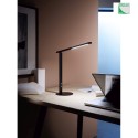 Fabas Luce LED Tischleuchte IDEAL, 10W 3000-6000K (CCT Switch) 1000lm, dreh-/neigbar, mit Touch-Dimmer, schwarz
