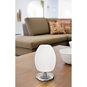 Fabas Luce Lampe de table ROCKFORD dimmable G9 IP20, nickel satin, blanche gradable