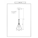 Fabas Luce pendant luminaire TRIS 1 flame E27 IP20, transparent, white