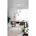 Fabas Luce Luminaire  suspension TRIS 3 flammes E27 IP20, gris, transparent, blanche, fum