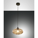 pendant luminaire FIORDALISO E27 IP20, amber, black