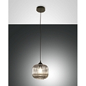 pendant luminaire DOCK E27 IP20, grey, black, transparent, fum