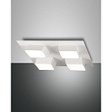 LED Deckenleuchte LUCAS, IP20, 4-flammig, 48W 3000K 4160lm, dimmbar, Metall / Acryl, Weiß