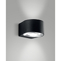 Applique da esterno LAO su / gi, 2-Lampadine IP65, nero 