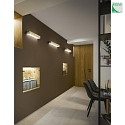 Fabas Luce Lampada da parete BANNY su / giù IP20, Ottone, Satinato dimmerabile