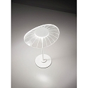 Fabas Luce Lampe de table VELA ovale, dimmable IP20, transparent, blanche gradable