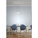 Fabas Luce Luminaire  suspension VELA petit, ovale, dimmable, contrlable par la voix, Smartluce inclus IP20, transparent