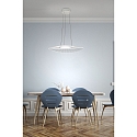 Fabas Luce LED Pendelleuchte VELA, 59 x 43cm, 24W 3000K 3400lm, Metall / Acryl, dimmbar, wei