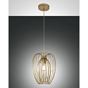 pendant luminaire CAMP 1 flame E27 IP20, gold matt